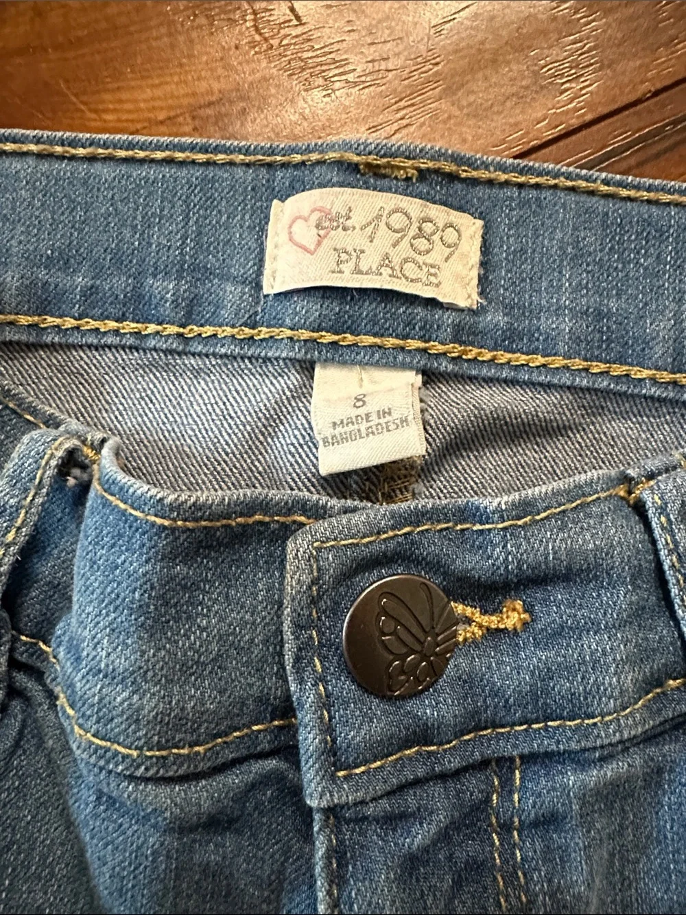 Girls Size 8 Denim Shorts Lot Children’s Place Sequin Star Bermuda 2 Pair